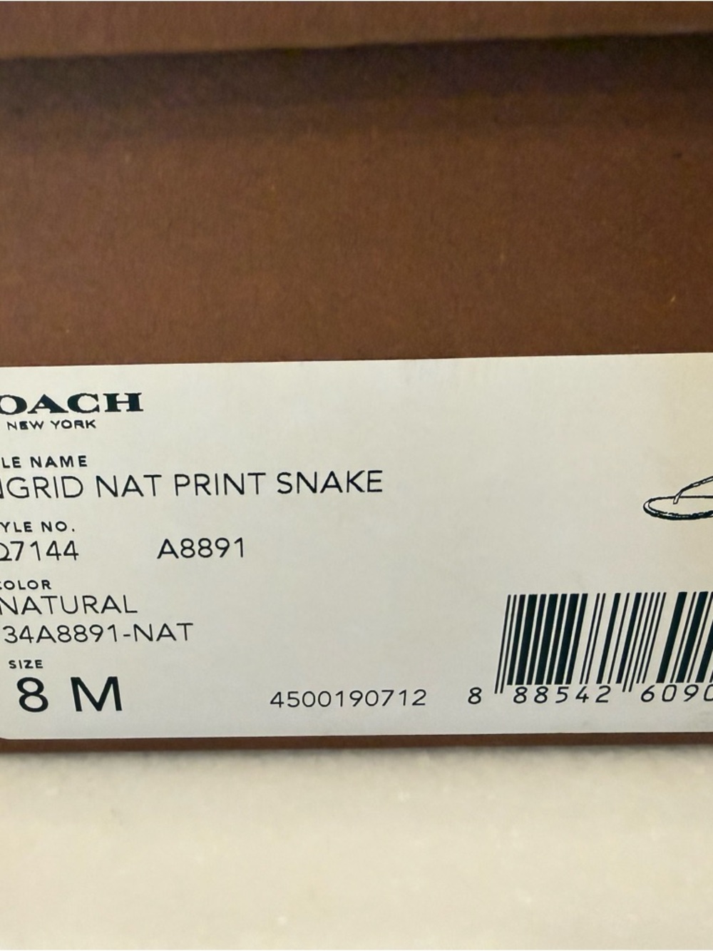Coach Women’s Turnlock Leather Sandals Ingrid Snakeskin Snake Print Sz 8 NIB - Picture 12 of 12